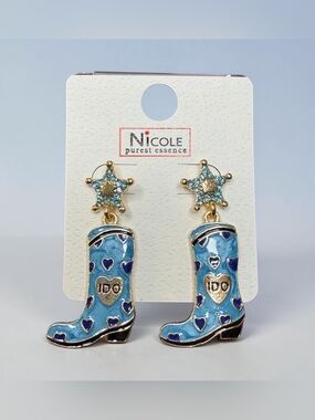 I Do Cowboy Boots Earrings (A817)